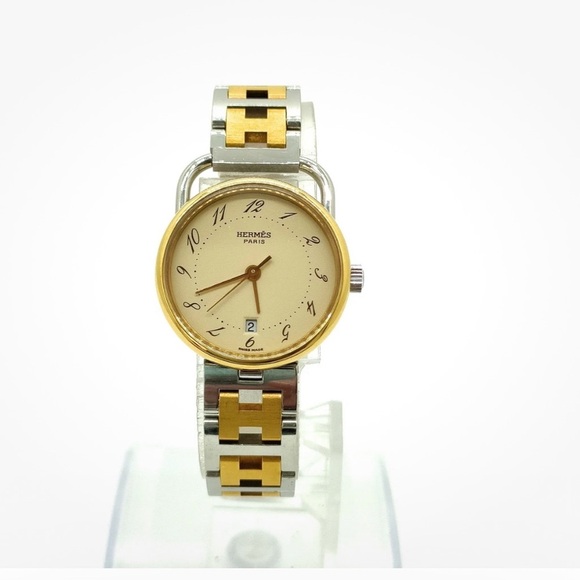 Hermès Gold and Silver Women's Watch Arceau - Picture 1 of 6